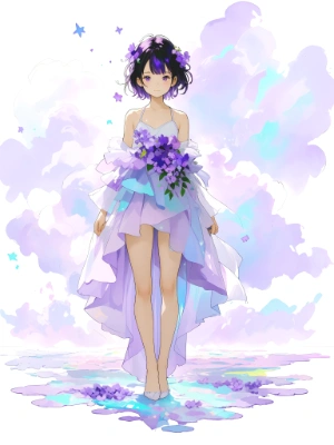 purple dress
