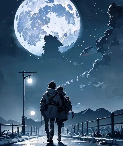 月がとても蒼いから