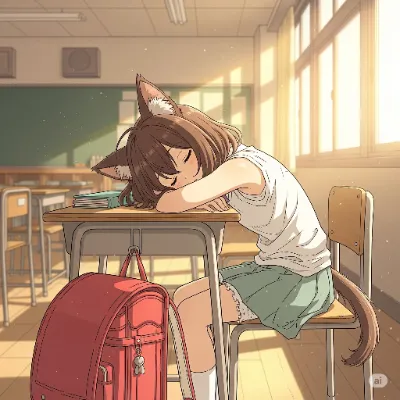 お昼寝ネコミミ少女