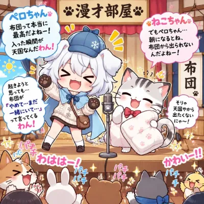 ペロちゃん、漫才する。