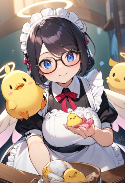 ぽっちゃり地味子メイド天使さんとヒヨコの妖精