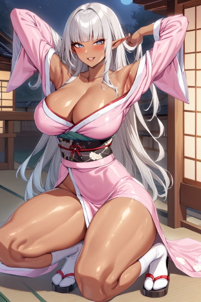 はだけた着物　１