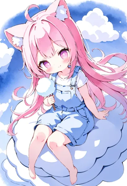 わたあめ食べるよ♪