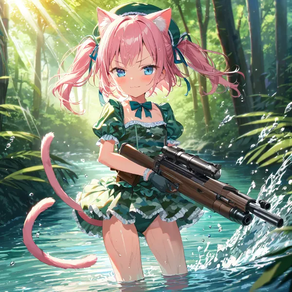 密林行動用迷彩水着