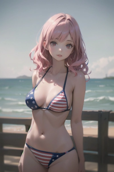 星条旗柄のビキニ