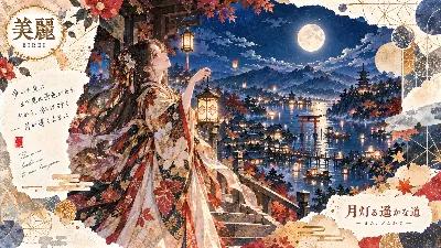 月が導く、秋の古都夜行