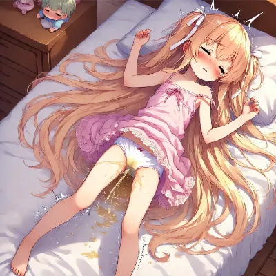 下着姿の金髪少女のひとりえっち その5