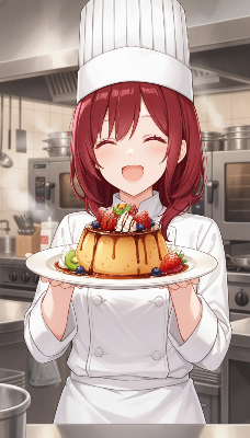 トッピング付き特大プリン