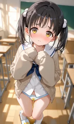 教室汚パンツ女子