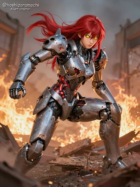 激戦の果て、闘志を秘めた視線 - At the end of a fierce battle, a gaze filled with fighting spirit