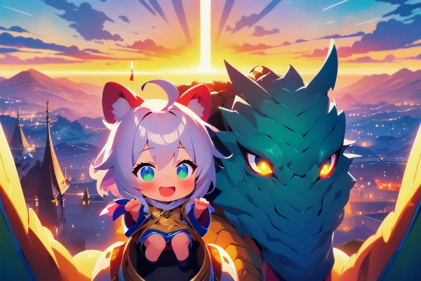 (再) 龍さんと、あけおめ作品