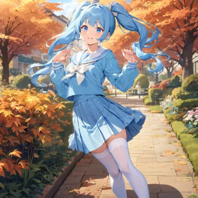 朝の青髪さん