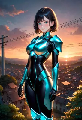 サイボーグと夕日