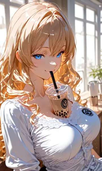 「タピオカチャレンジですわ!」