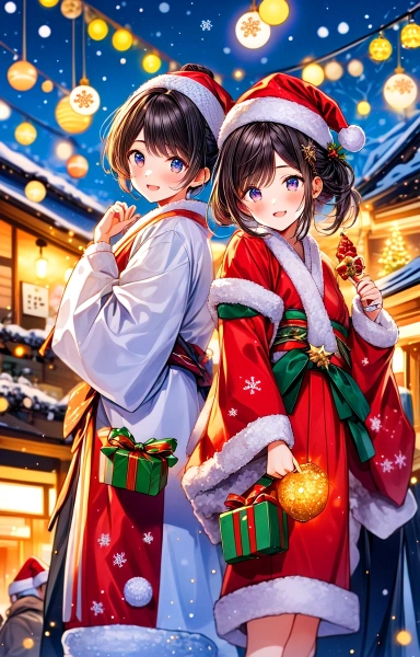 みんなでイルミネーションなクリスマスパーティしよう★（3枚）レトロモダン街シリーズ72