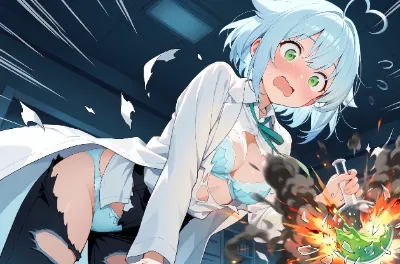 【アニメシチュエーション】衣装破壊される恵乳博士