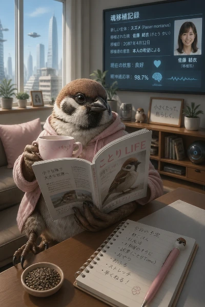 雀に生まれ変わる