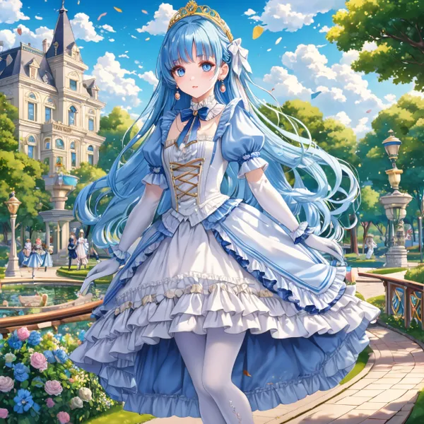 青髪の姫君と魔法の庭園の舞