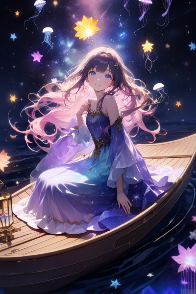 夜空の海に輝く夢