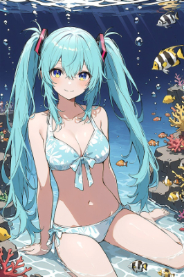 サンゴ礁の可愛い微笑み