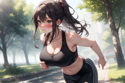 朝からランニング