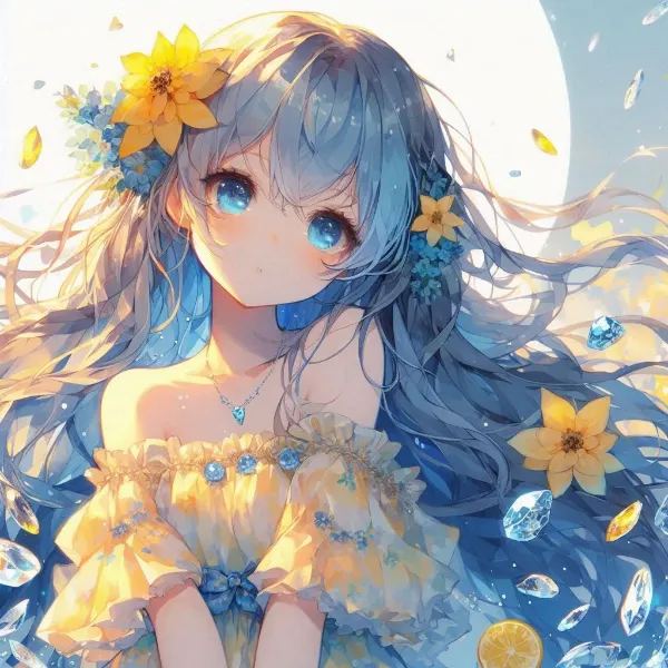 宝石の雨が降る花冠