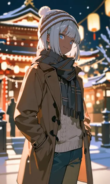 コートを着た少年