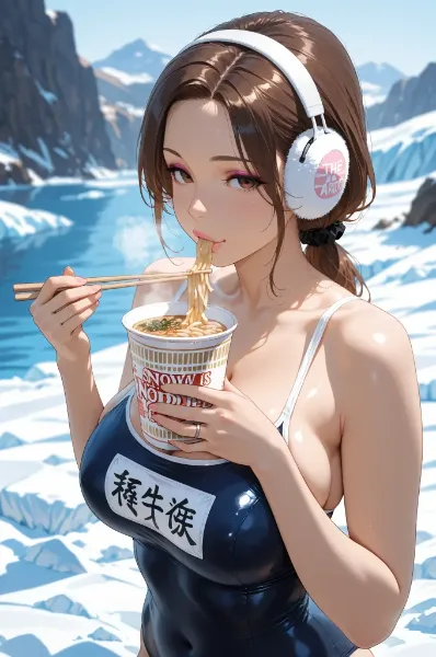 カップラーメンを食べるやつ