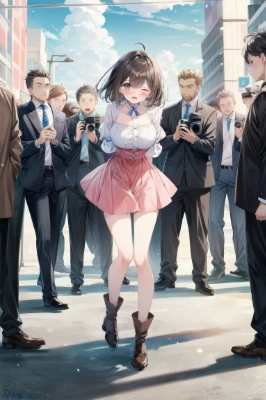 後ろが気になる女の子