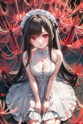 彼岸花と少女