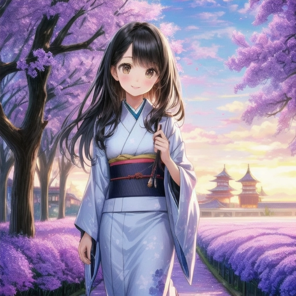 花と可愛い女の子