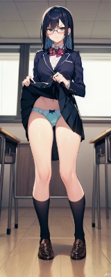 眼鏡っ娘立ち絵嫌パン1人