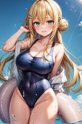 水着女子