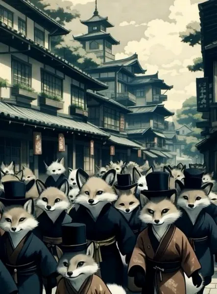 本日モ快晴ナレド寒イ中、目ヂカラヲ、鍛エナガラ歩クコトガ、紳士淑女ノ間デ、流行シテオリマス今日コノ頃