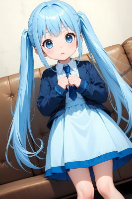 青髪の少女の静寂