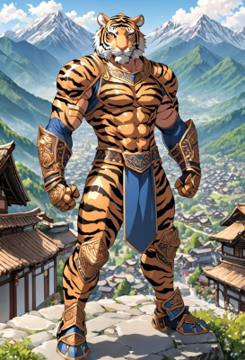 村一番の虎戦士