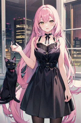 お嬢様とくろねこ
