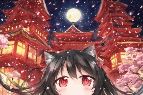 45 夜桜と日本の城