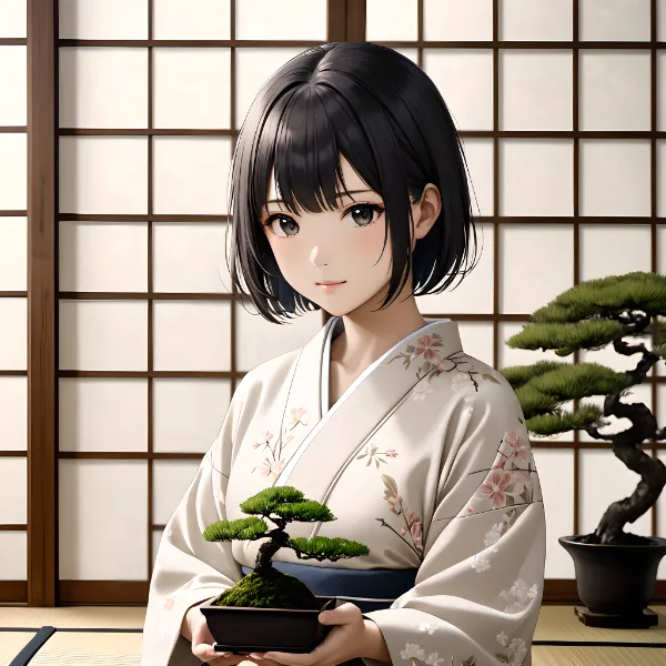 盆栽をテーマにした和モダン撮影