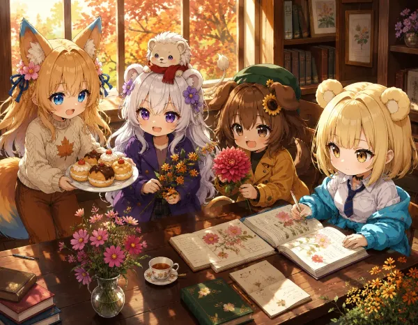 🧸「学びの秋と、生クリーム」の巻き📖🍂🏝