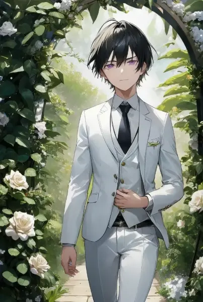 花婿な黒髪短髪男性・その２（４枚）