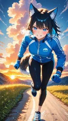 🐺 初霜の朝 〜寒い朝こそ走ったら気持ちいいぞ！〜❄️🐺💙