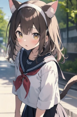 猫耳制服少女