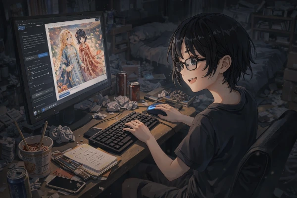 深夜の部屋で紡がれるファンタジー