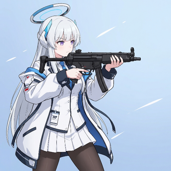 MP5を構える生塩ノア(ブルアカ)