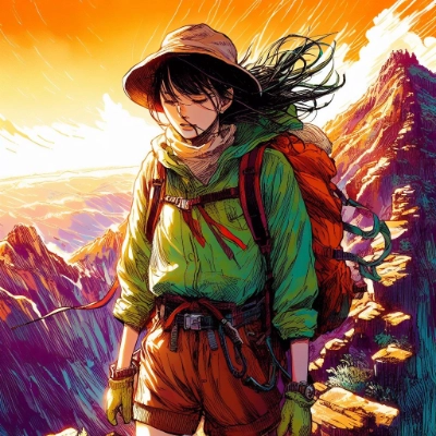 下山中
