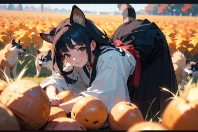 堂々と畑のイモを掘っていく狸さん