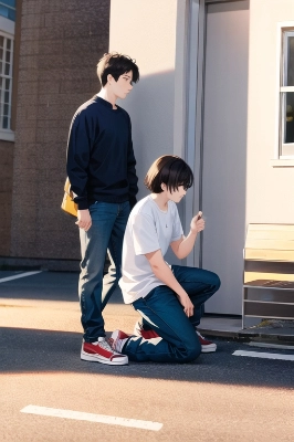 片膝立ち