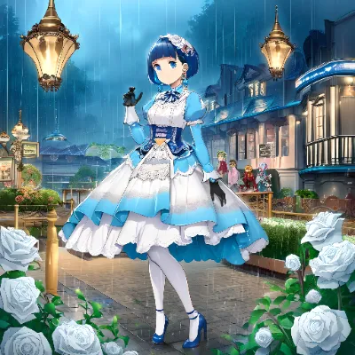 お昼の雨