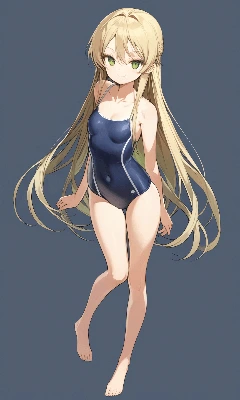 スクール水着の少女